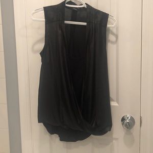 Suede/cotton black Trouve top